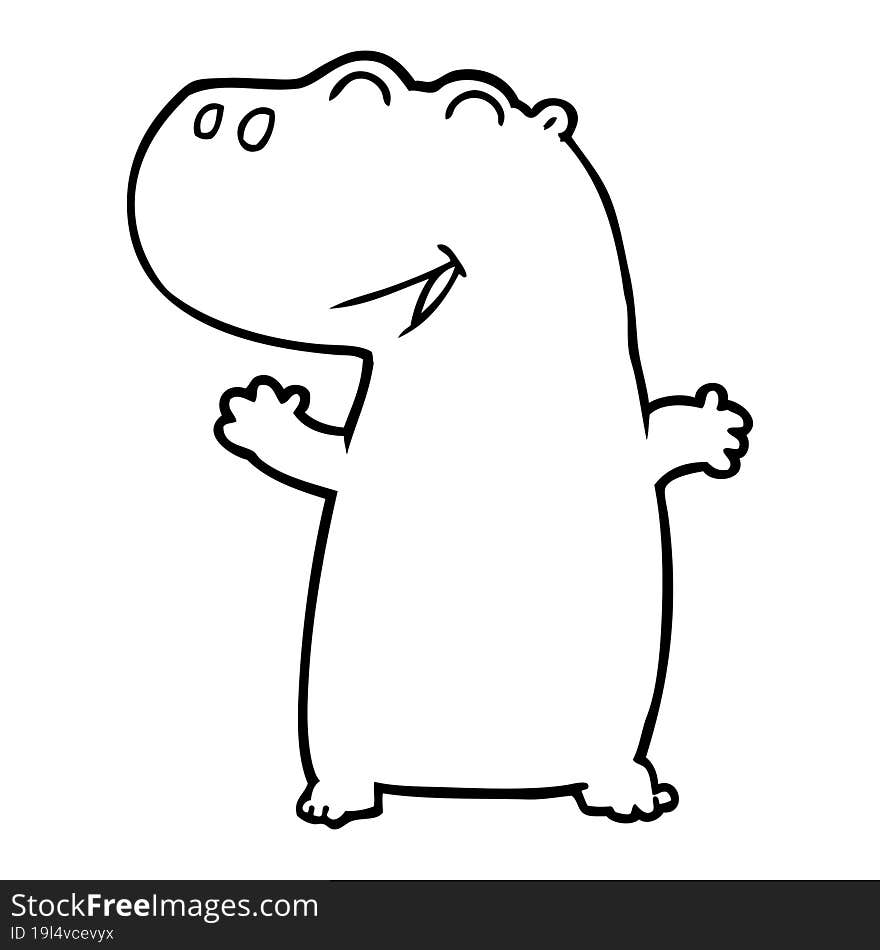 cartoon hippopotamus. cartoon hippopotamus