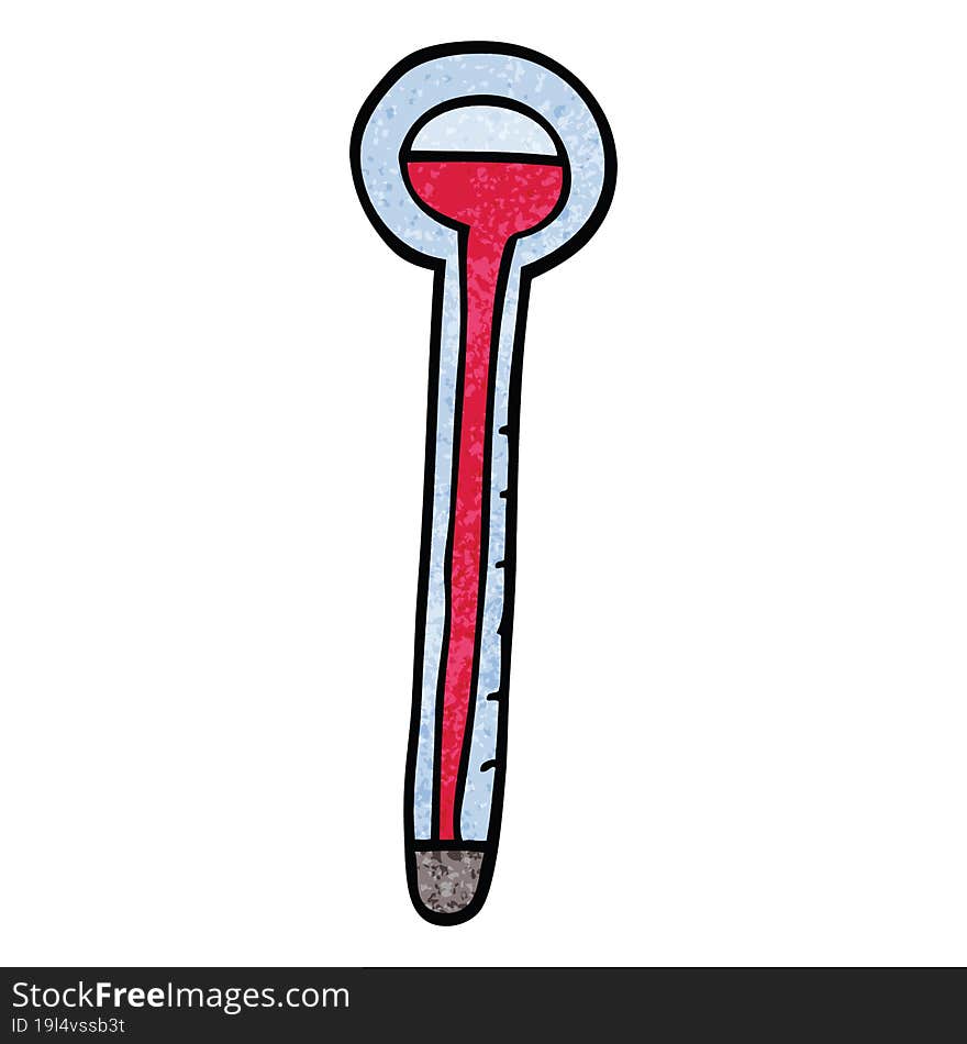 cartoon doodle thermometer