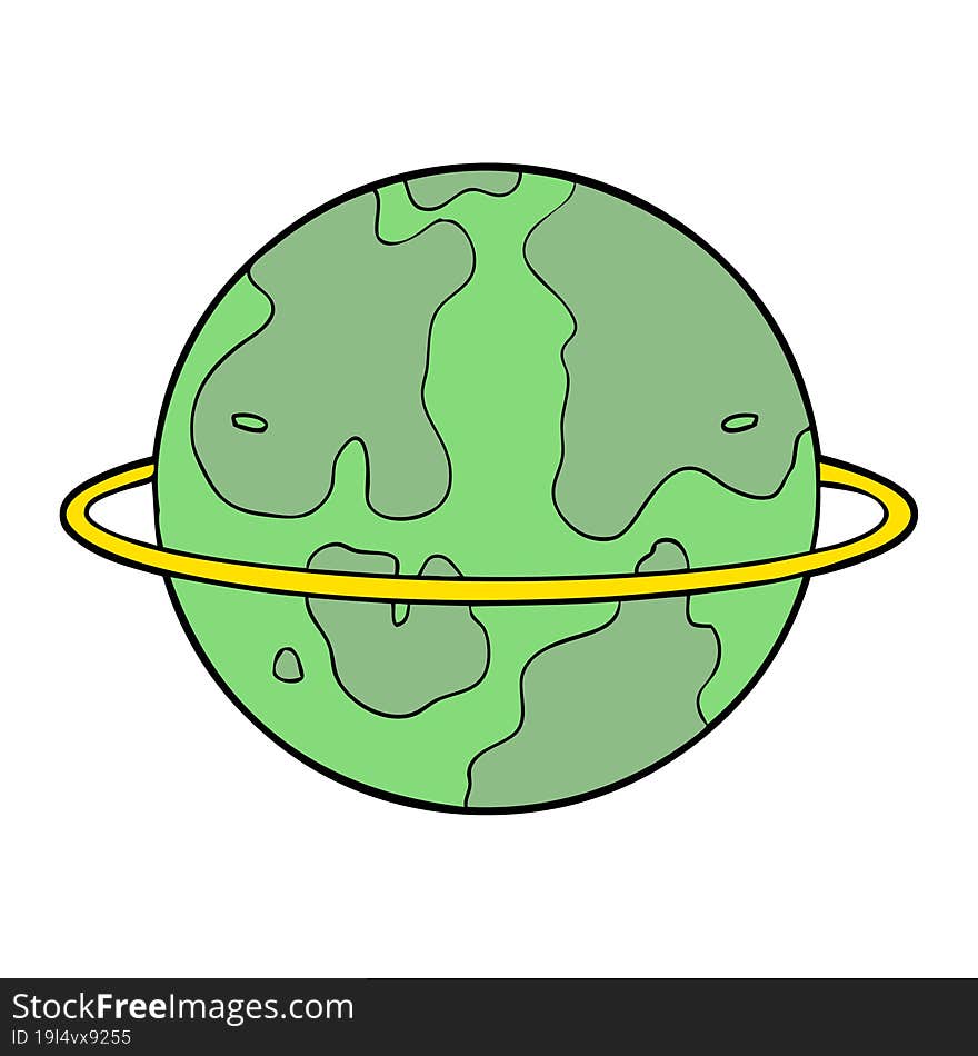 cartoon alien planet. cartoon alien planet