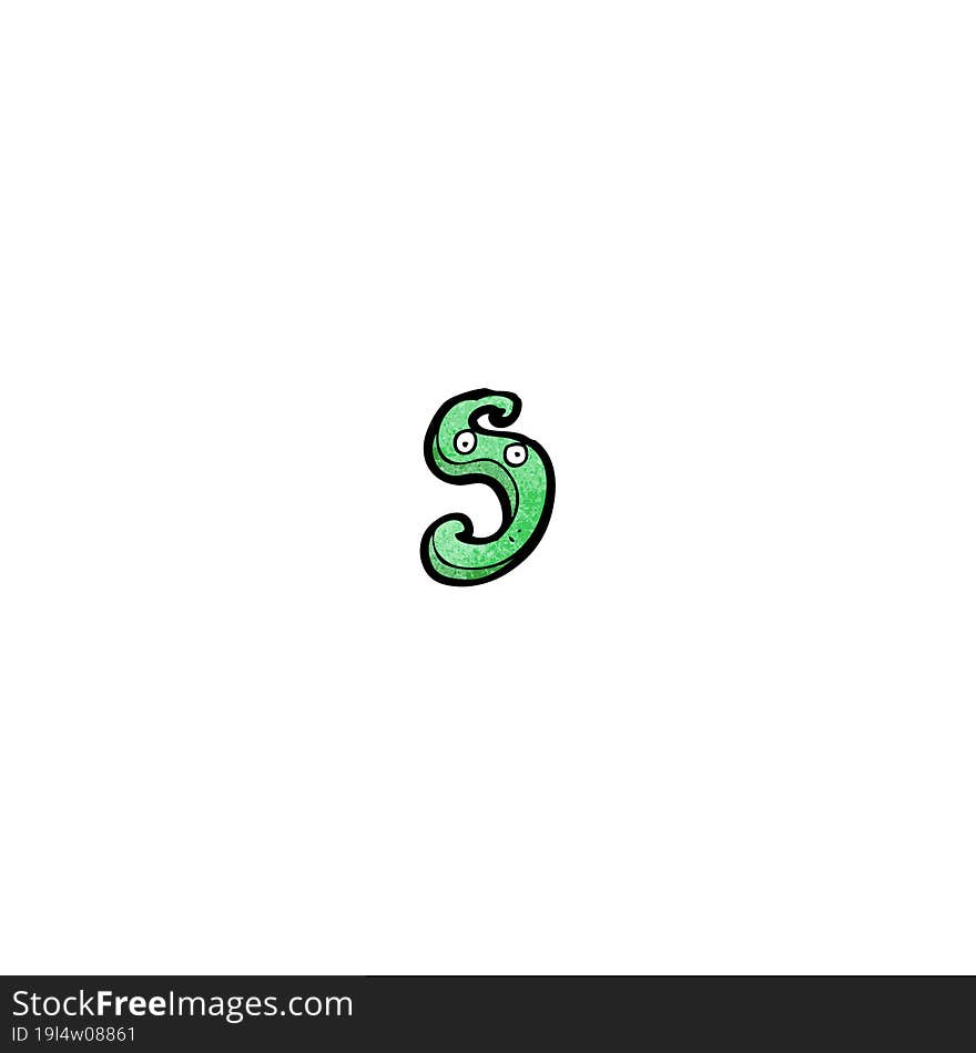 Cartoon Letter S With Eyes