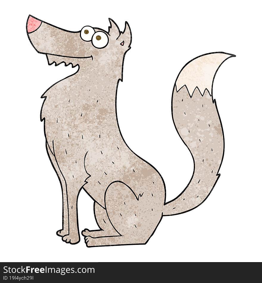 textured cartoon wolf