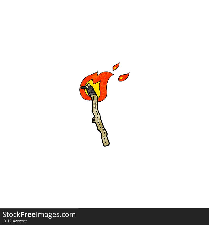 Flaming Torch Cartoon