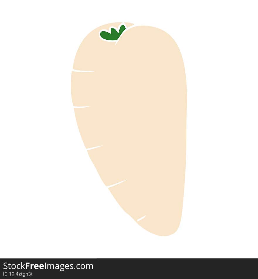 cartoon doodle root vegetable