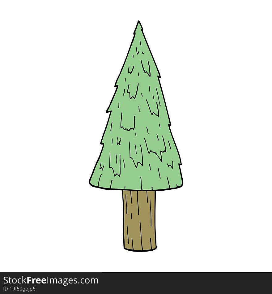 Cartoon Doodle Christmas Tree