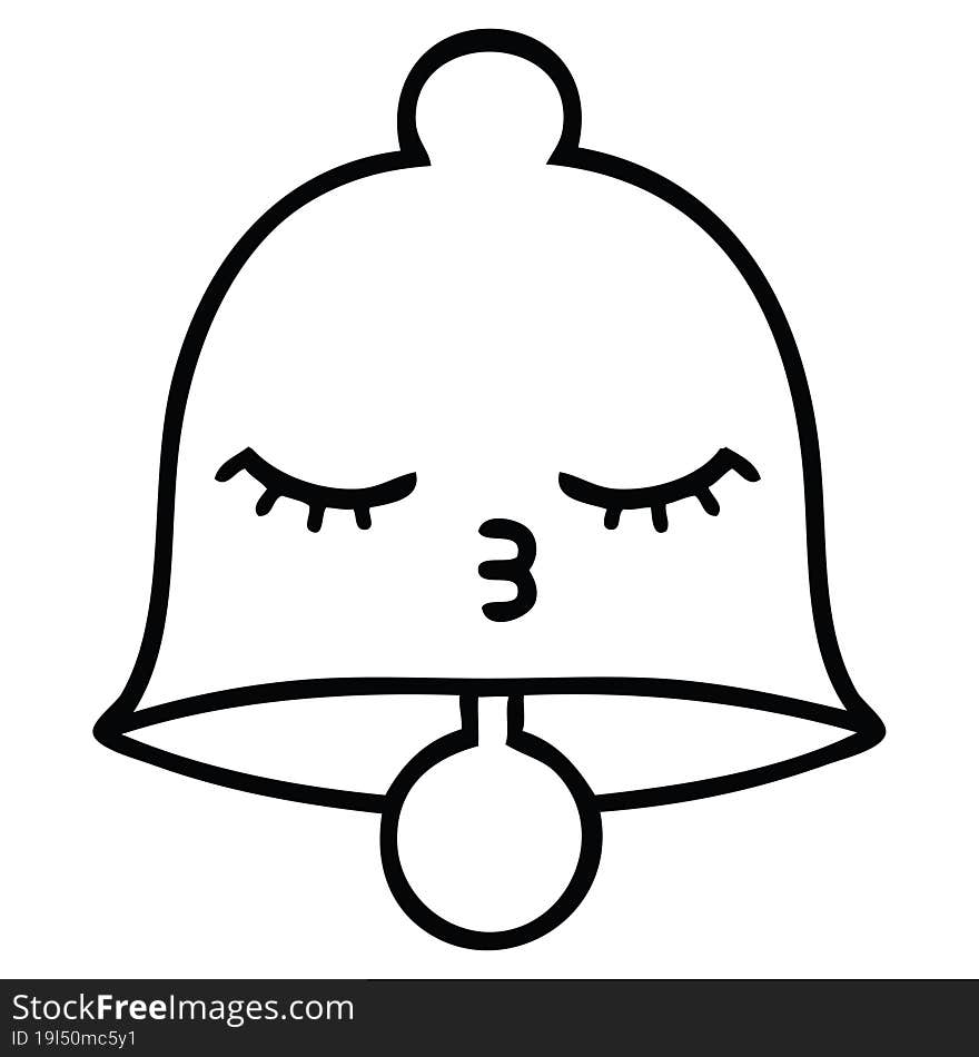 Line Drawing Cartoon Bell