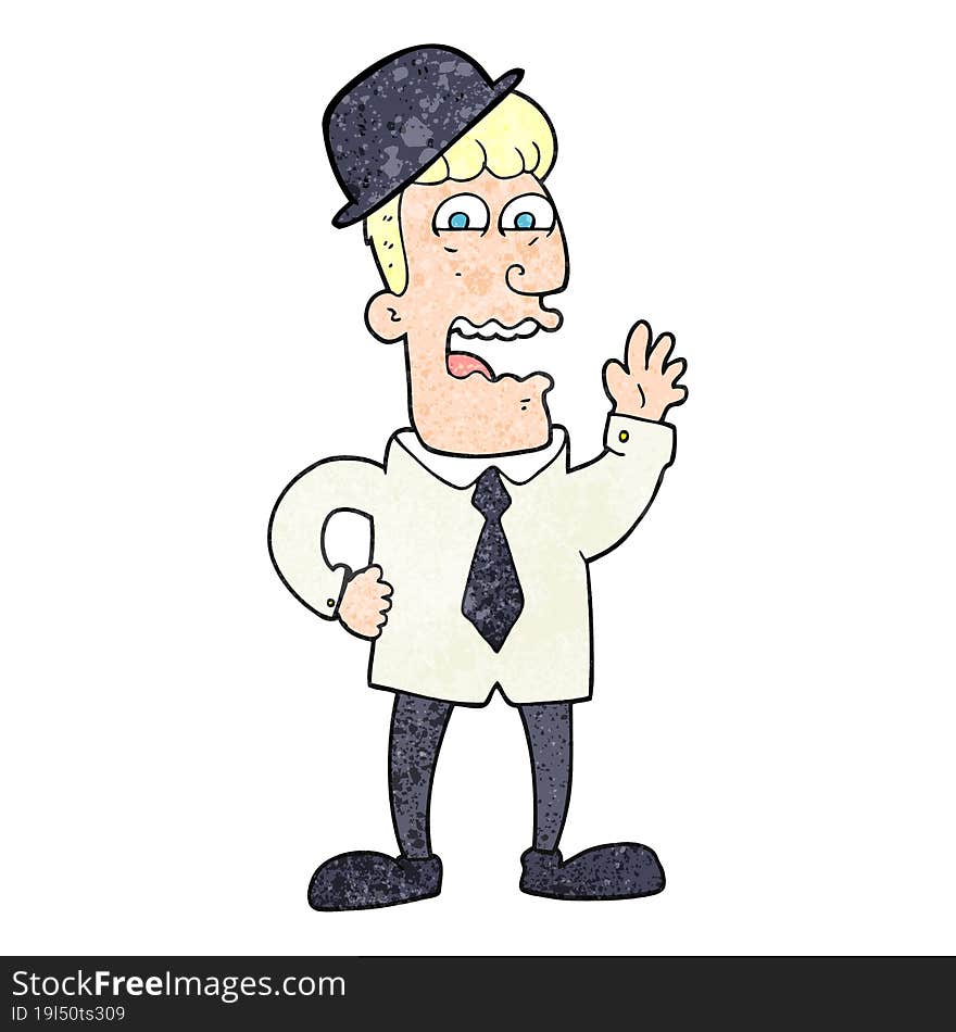 textured cartoon businessman