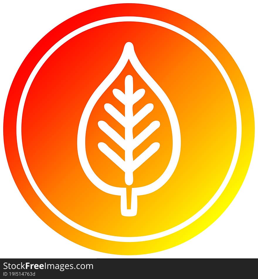 natural leaf circular in hot gradient spectrum