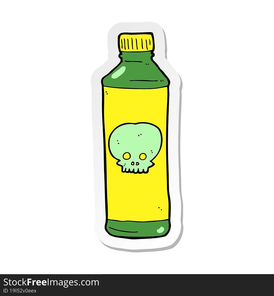 Sticker Of A Cartoon Magic Potion