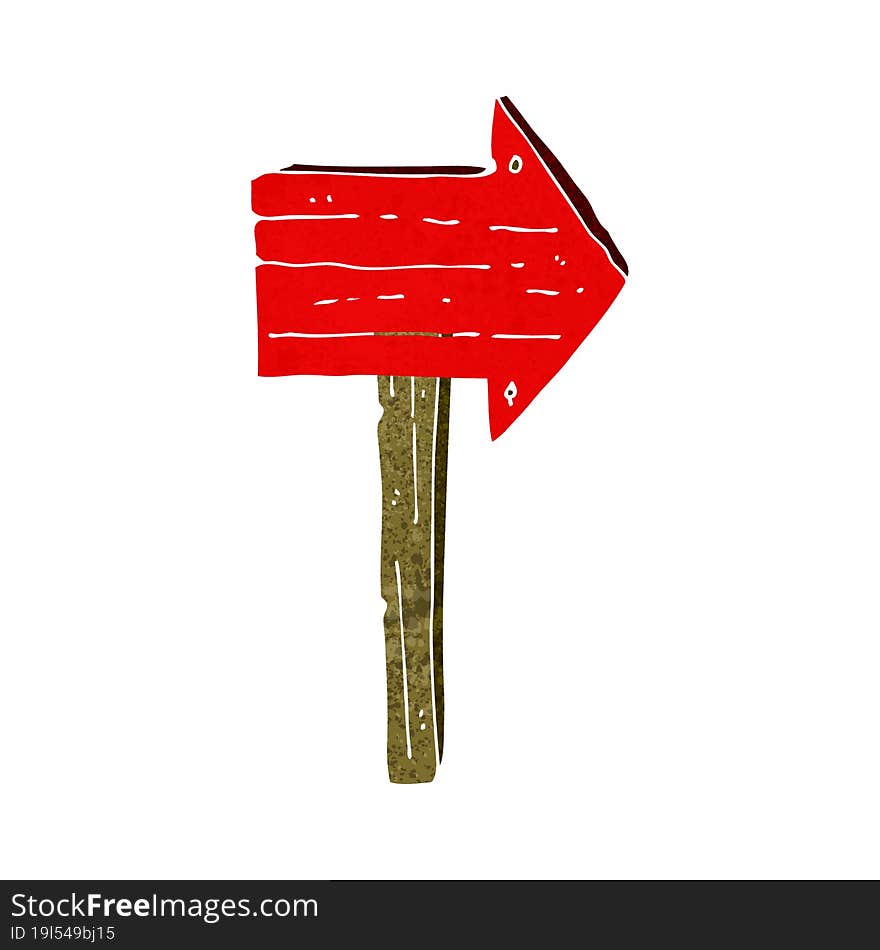 cartoon sign post