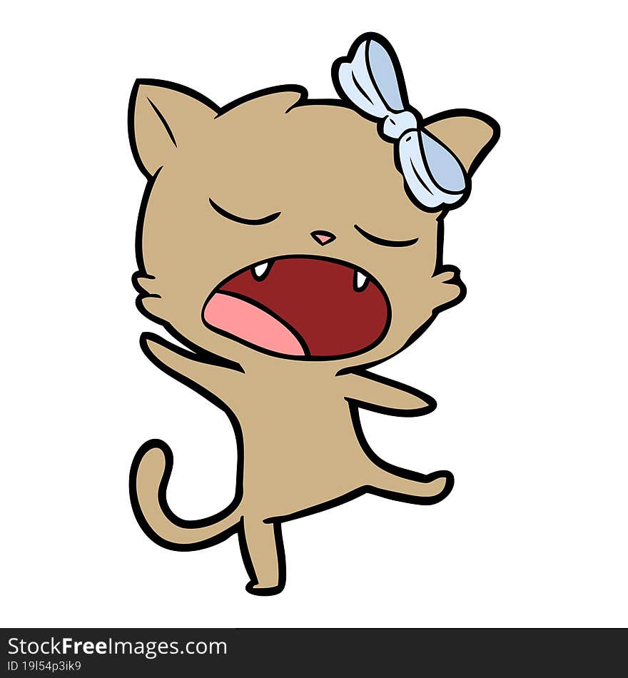 cartoon singing cat. cartoon singing cat