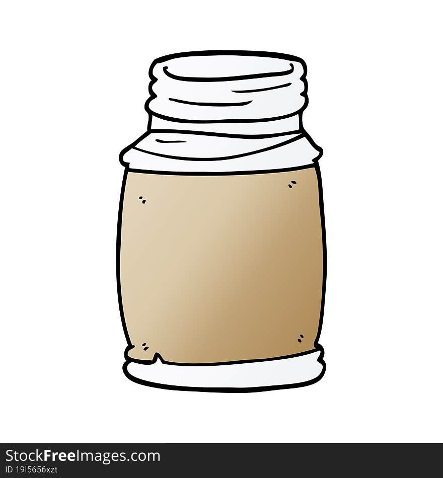 Cartoon Doodle Of A Storage Jar