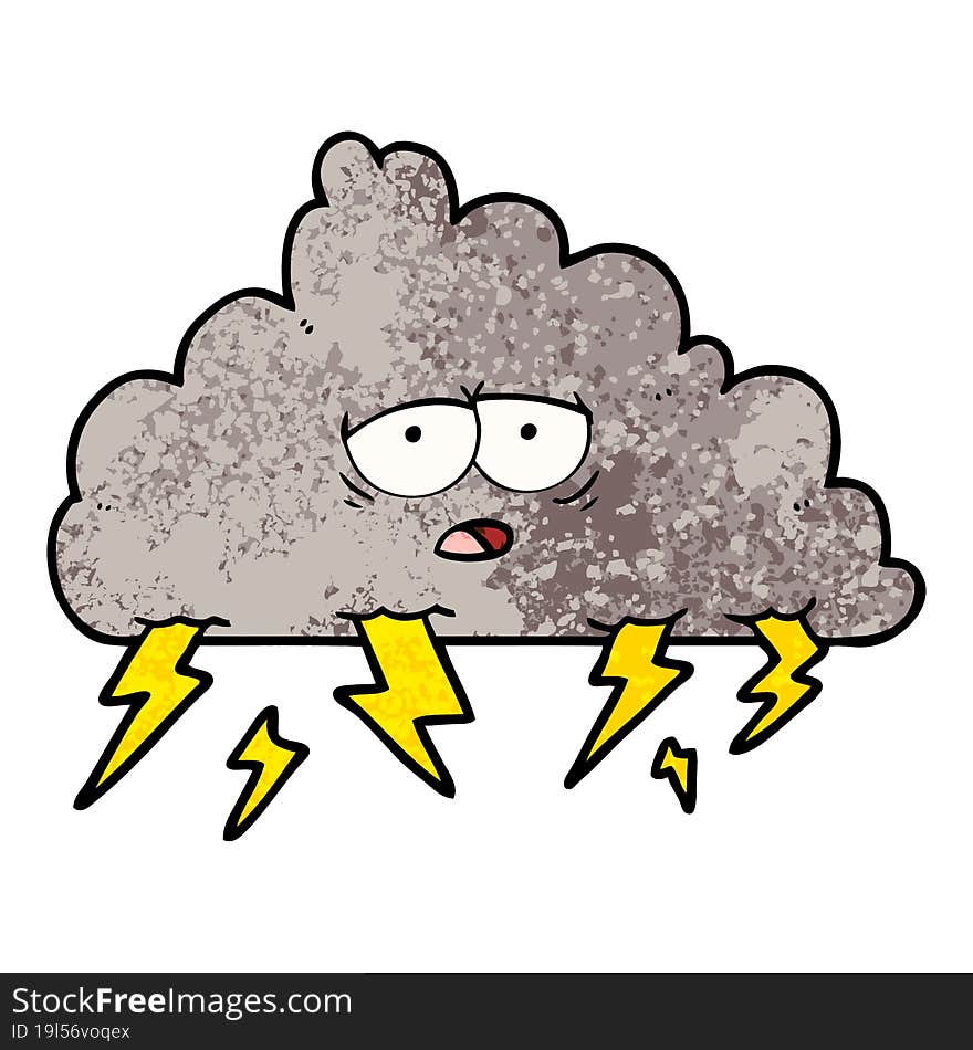 cartoon storm cloud. cartoon storm cloud