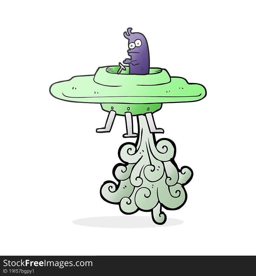 cartoon flying saucer