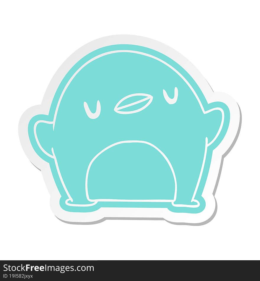 cartoon sticker kawaii of a cute penguin