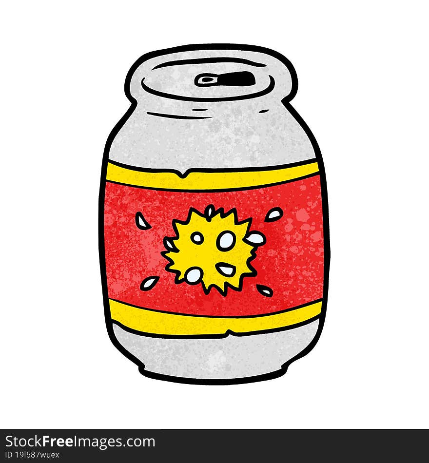 cartoon can of soda. cartoon can of soda