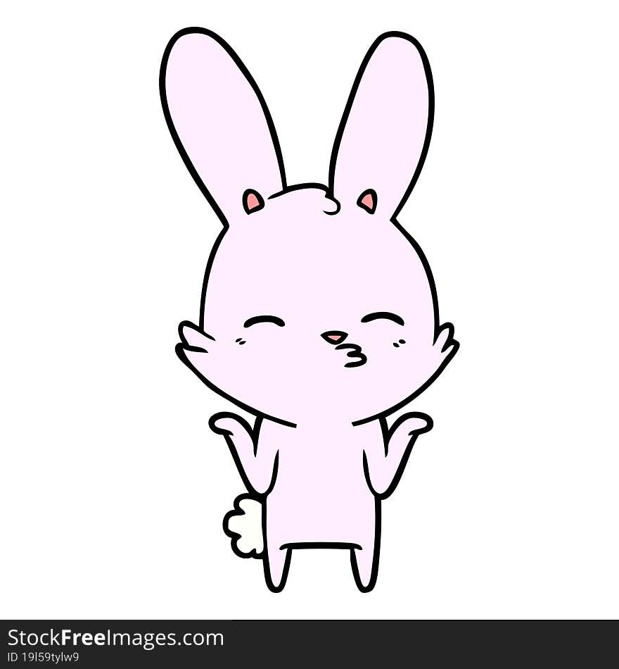 curious bunny cartoon. curious bunny cartoon