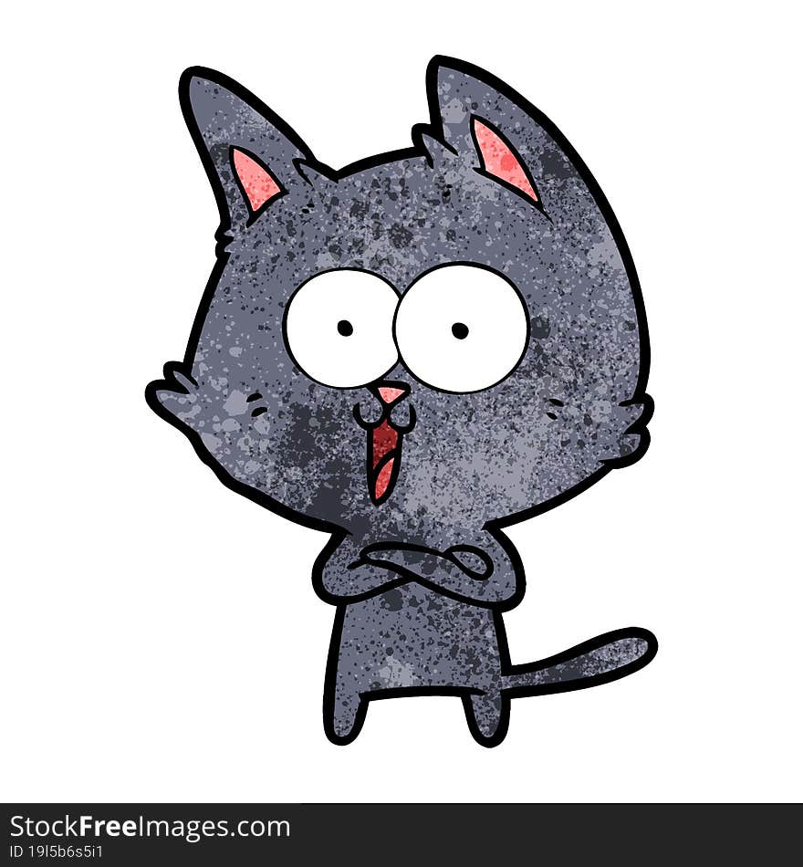 funny cartoon cat. funny cartoon cat