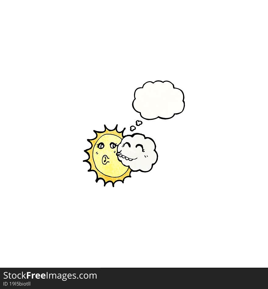 Cartoon Cloud And Sun