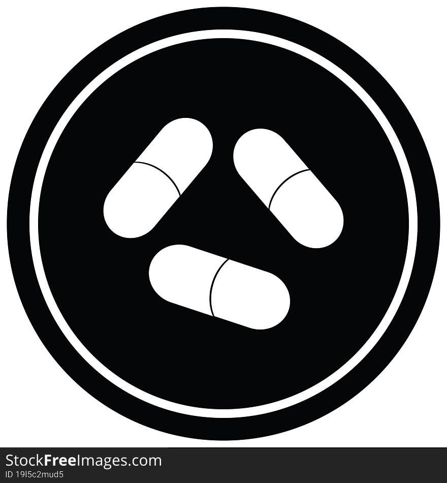 pills circular symbol