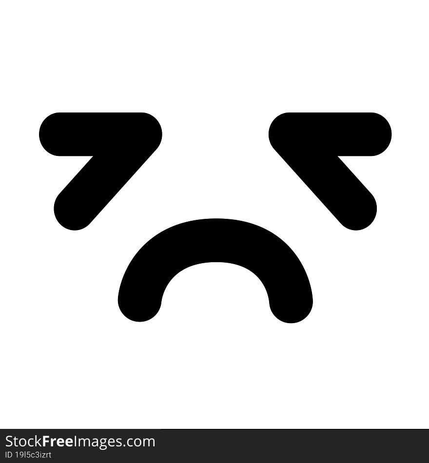 simple depressed face icon