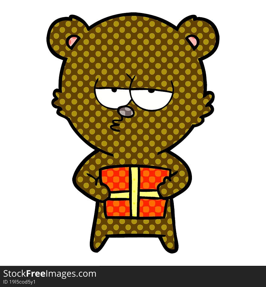 christmas bear cartoon. christmas bear cartoon