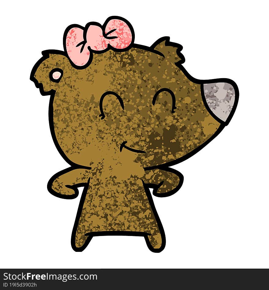 female bear cartoon. female bear cartoon