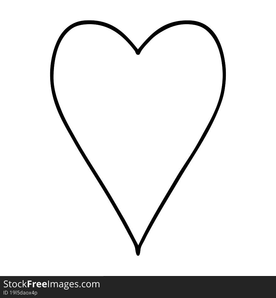 Black Line Tattoo Of A Heart