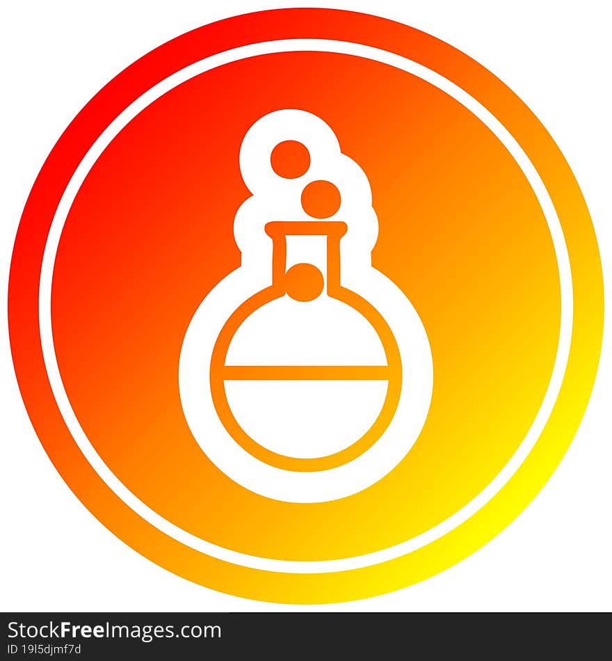 Science Experiment Circular In Hot Gradient Spectrum