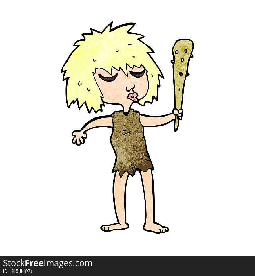 Cartoon Cave Woman