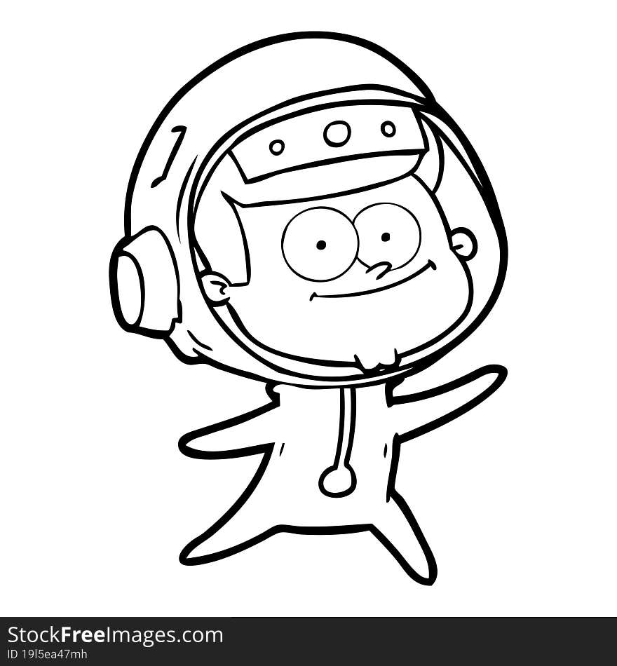 happy astronaut cartoon. happy astronaut cartoon