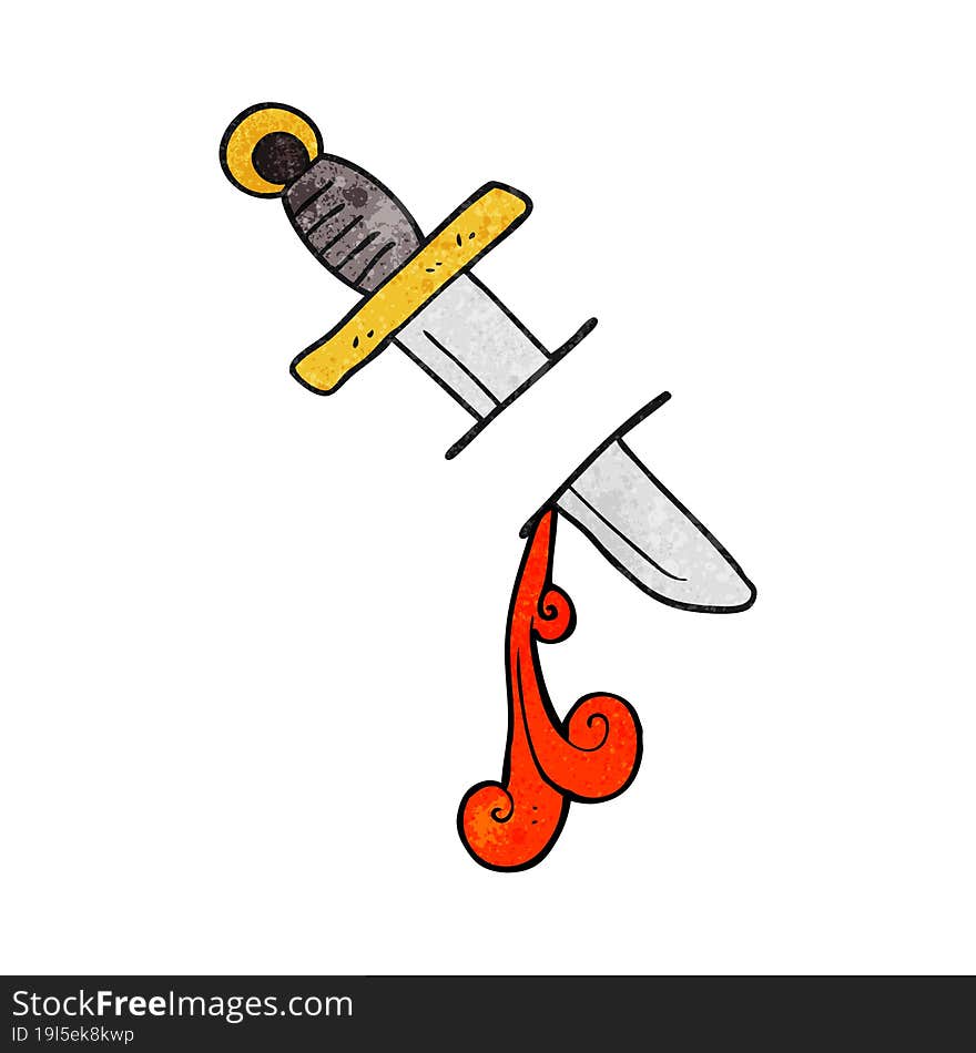 Texture Cartoon Tattoo Knife Symbol