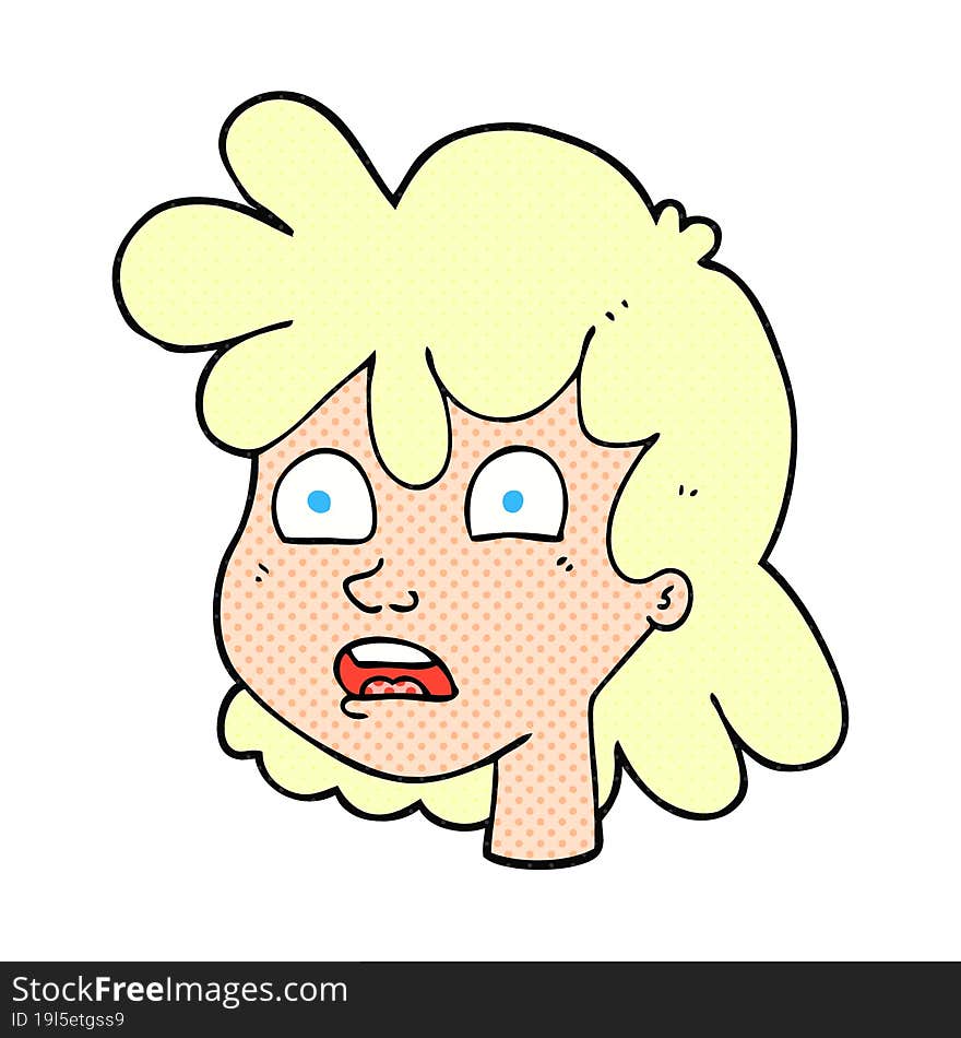 Cartoon Female Face