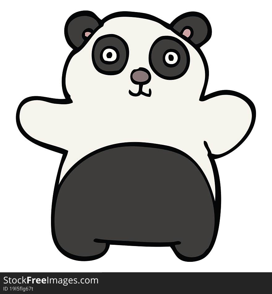 cartoon doodle happy panda