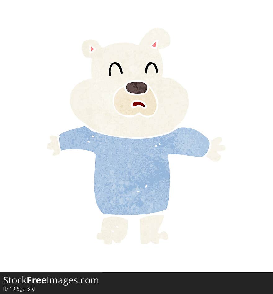 cartoon unhappy polar bear