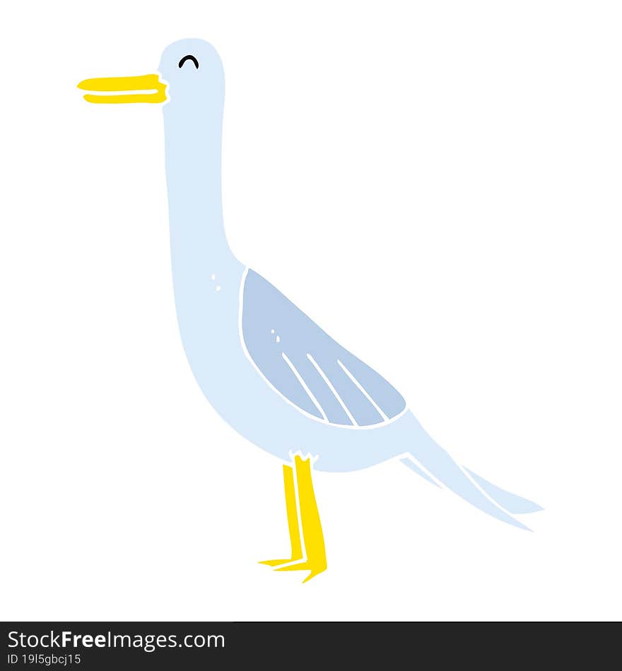 flat color illustration of bird. flat color illustration of bird