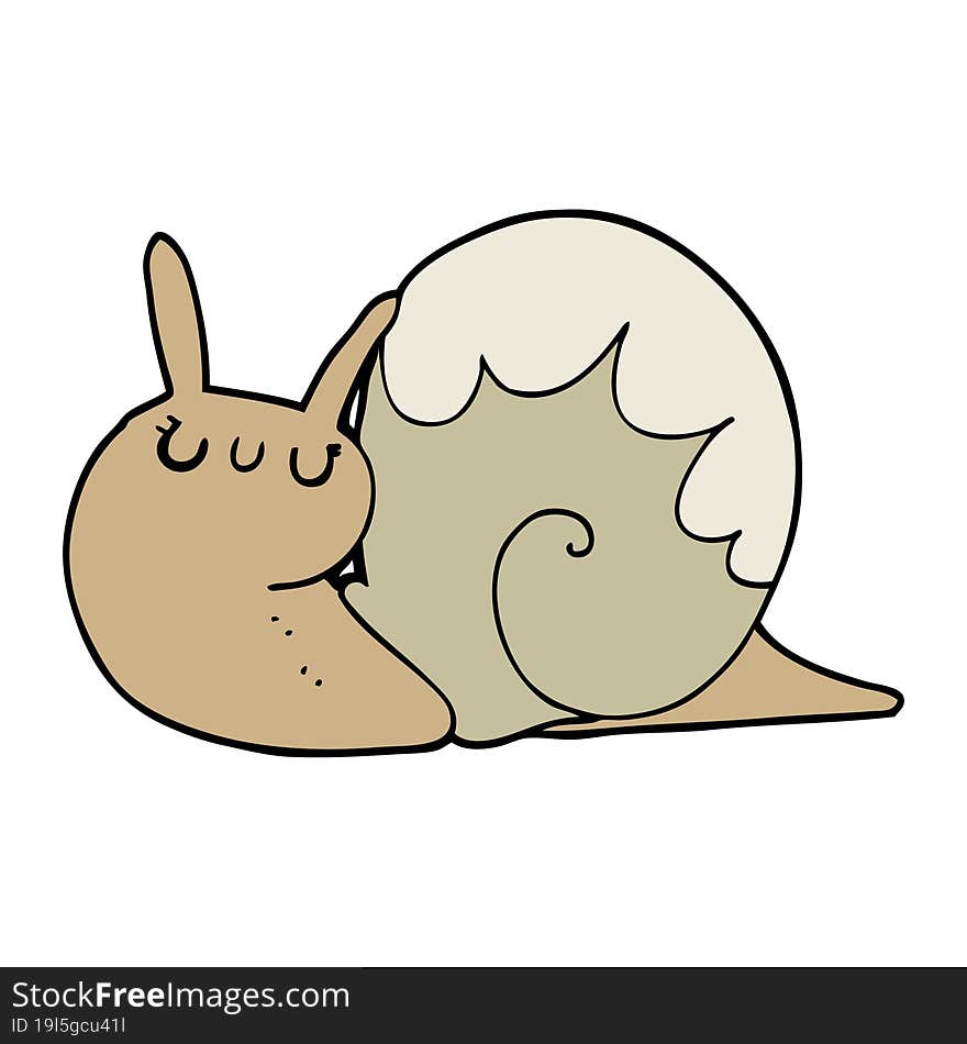 Cute Cartoon Snail