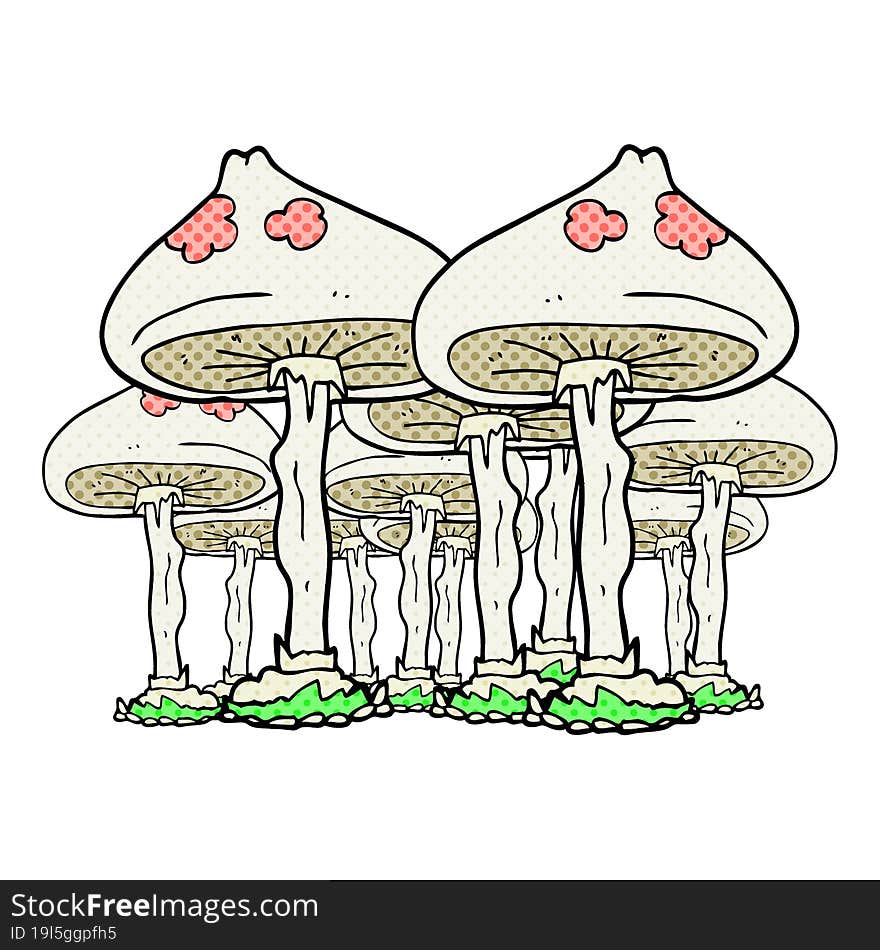 Cartoon Mushrooms