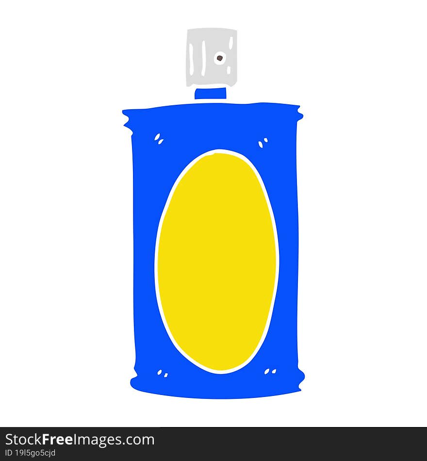 flat color style cartoon spray can