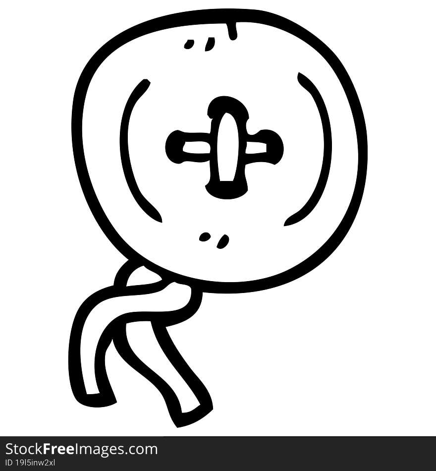 line drawing cartoon button