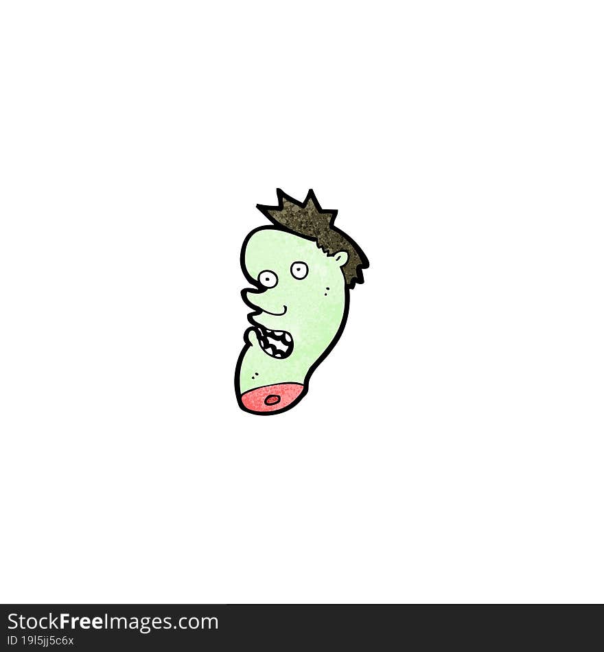 Cartoon Zombie Head