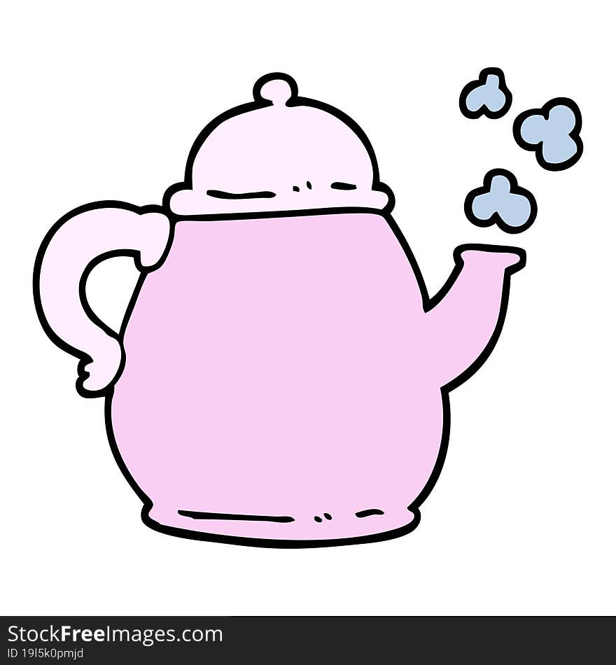 hand drawn doodle style cartoon tea po