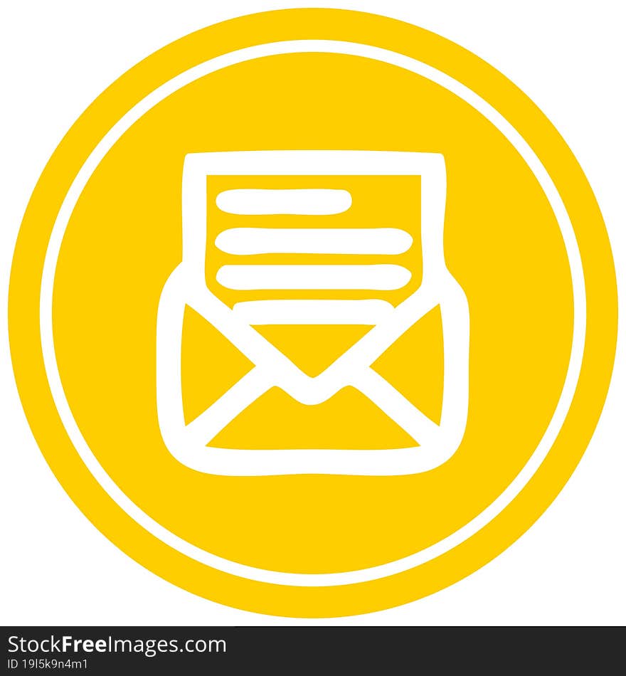 envelope letter circular icon