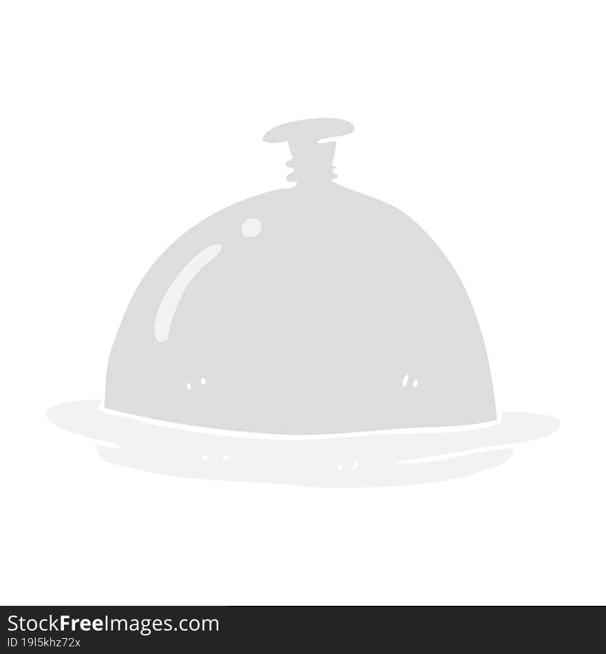 Flat Color Illustration Of A Cartoon Dinner Service