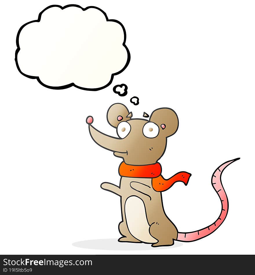 Thought Bubble Cartoon Mouse