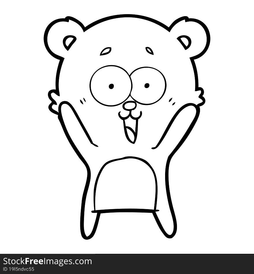 laughing teddy  bear cartoon. laughing teddy  bear cartoon