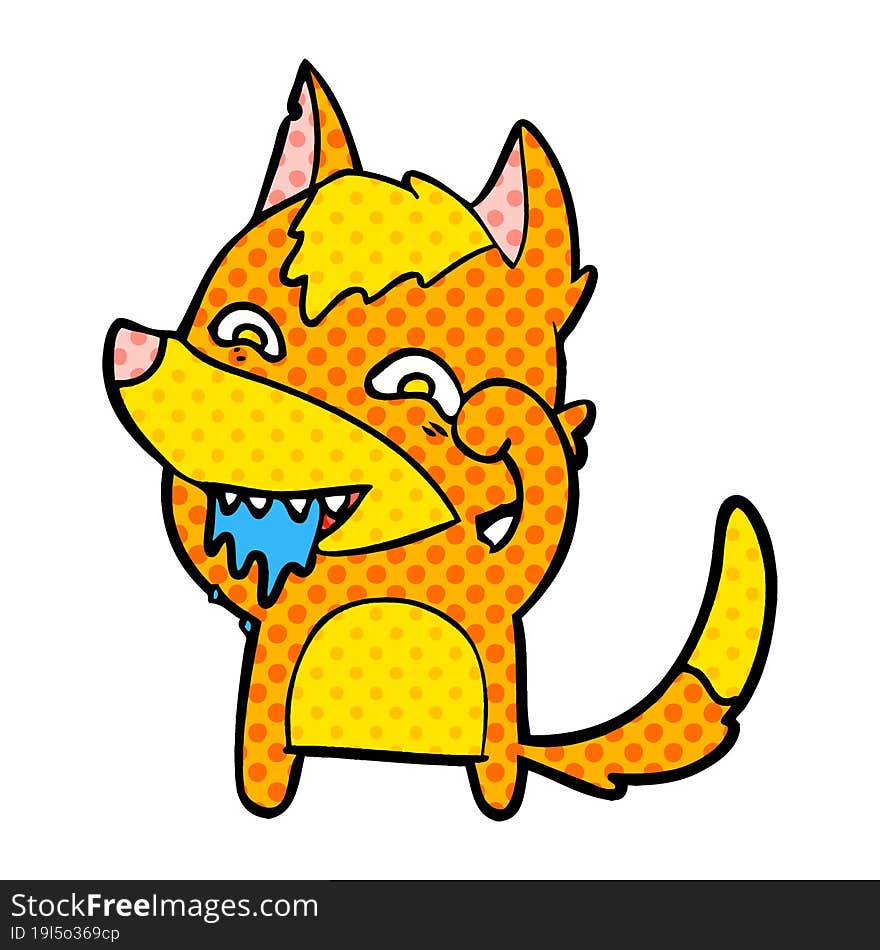 hungry fox cartoon character. hungry fox cartoon character