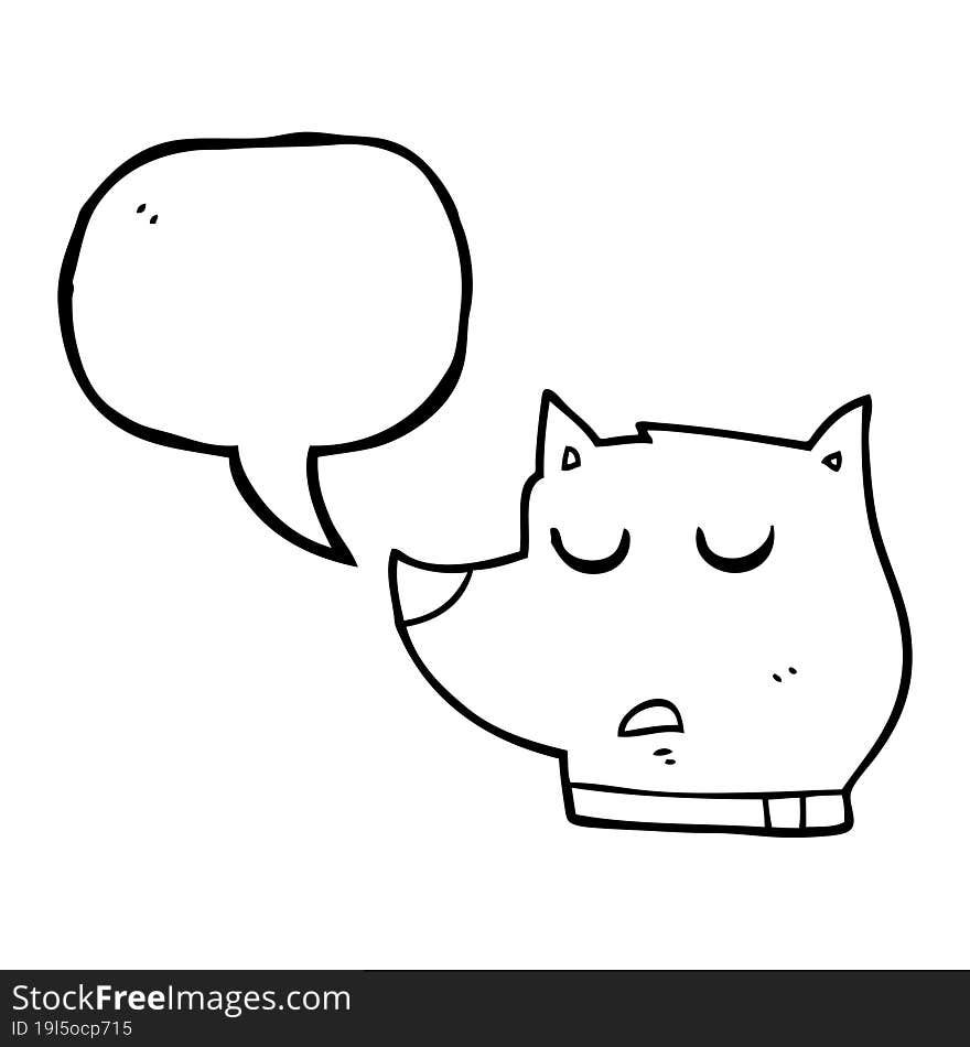 speech bubble cartoon dog