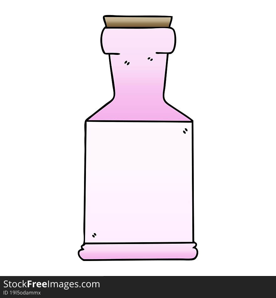 Quirky Gradient Shaded Cartoon Potion Bottle