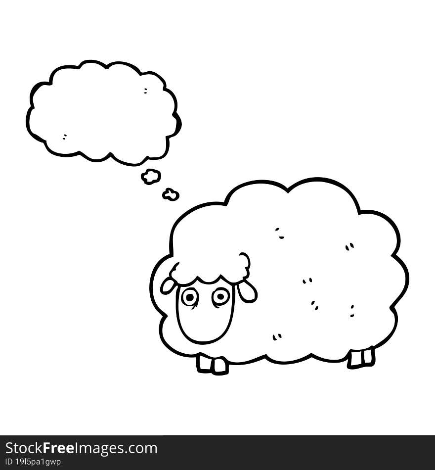 thought bubble cartoon farting sheep