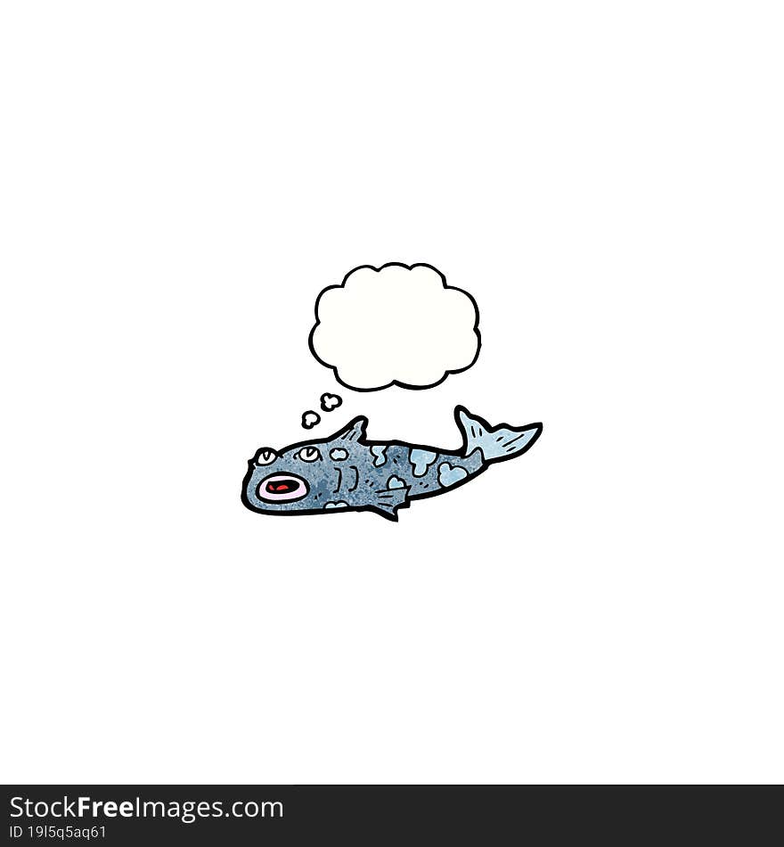 Cartoon Fish With Thought Bubble